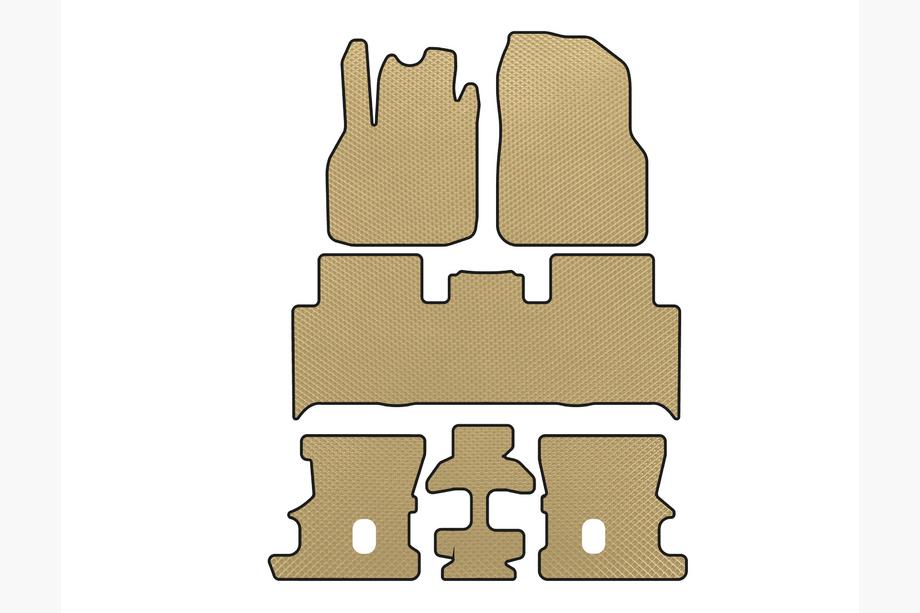 Renault Scenic/Grand 2003-2009 рр. Килимки EVA (3 ряди, Бежевий) Image