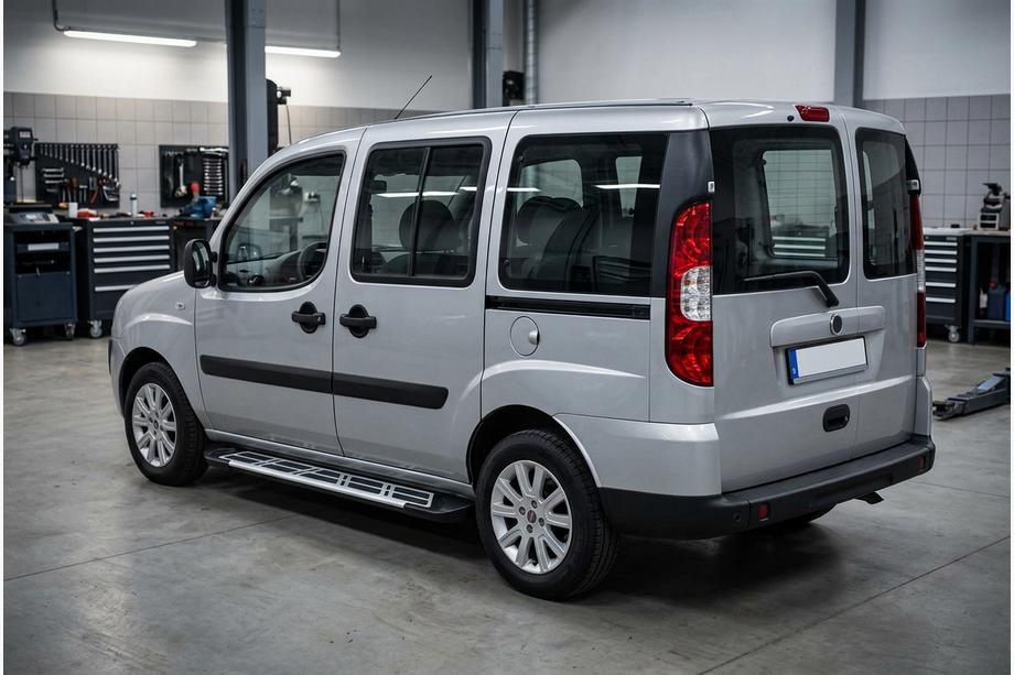 Fiat Doblo I 2005-2010 рр. Бокові пороги Sunrise (2 шт., алюміній) Image