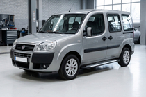 Fiat Doblo I 2005-2010 рр. Бокові пороги Line (2 шт., алюміній) фото 1