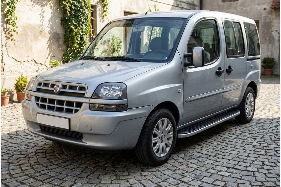 Fiat Doblo I 2005-2010 рр. Бокові пороги Tayga (2 шт., Алюміній) Image
