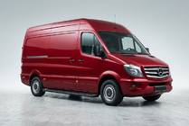 Mercedes Sprinter W906 2006-2018 рр. Бокові пороги Allmond Black (2 шт., Алюміній) фото 1