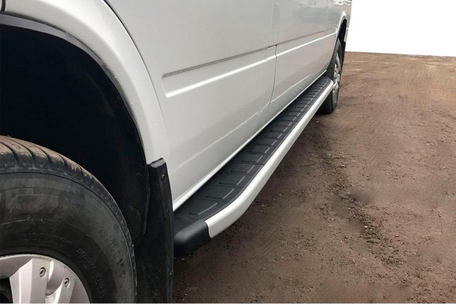 Mercedes Sprinter W901/902/903/904/905 1995-2006 рр. Бокові пороги Fullmond (2 шт, алюм) Image