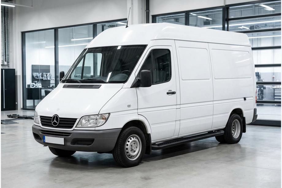 Mercedes Sprinter W901/902/903/904/905 1995-2006 рр. Бокові пороги Allmond Black (2 шт., Алюміній) Image
