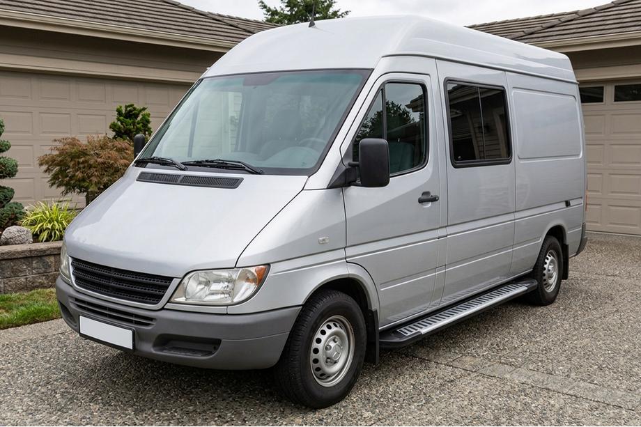 Mercedes Sprinter W901/902/903/904/905 1995-2006 рр. Бокові пороги Line (2 шт., Алюміній) Image