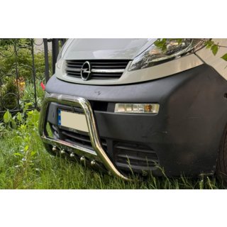 Кенгурятник WT003-4 (нерж.) Opel Vivaro 2001-2015 рр. фото 4