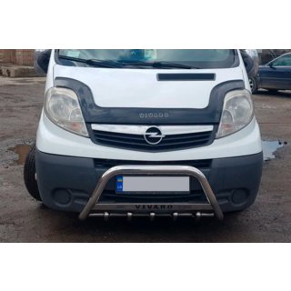 Кенгурятник WT003-4 (нерж.) Opel Vivaro 2001-2015 рр. фото 2