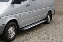 Volkswagen LT 1995-2006 рр. Бокові пороги Line (2 шт., Алюміній) фото 1