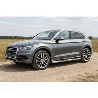 Бічні труби (2 шт., Нерж.) Audi Q5 2017-2025 рр. фото 1