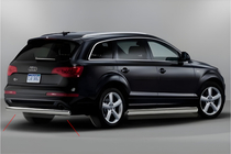 Audi Q7 2005-2015 рр. Задній захист AK002 (нерж) фото 1