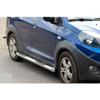 Бічні труби (2 шт., нерж.) Chery Beat 2009-2015 рр. фото 1