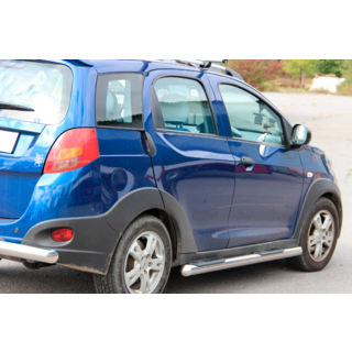 Бічні труби (2 шт., нерж.) Chery Beat 2009-2015 рр. фото 2