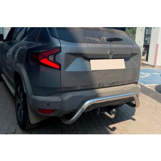 Задній захист AK007 (нерж.) Dacia Duster 2024- рр. фото 1
