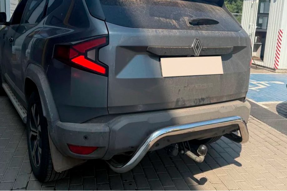 Dacia Duster 2024- рр. Задній захист AK007 (нерж.) Image