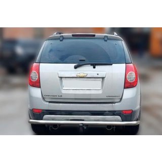 Задній захист AK005 (нерж) Chevrolet Captiva 2006-2019 рр. фото 2