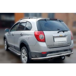Задній захист AK005 (нерж) Chevrolet Captiva 2006-2019 рр. фото 3