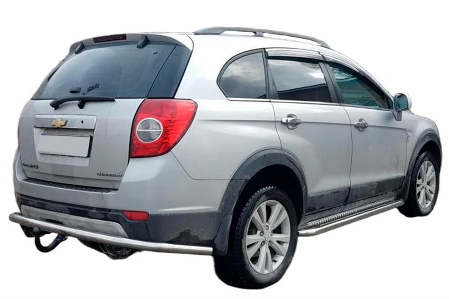 Chevrolet Captiva 2006-2019 рр. Задній захист AK005 (нерж) Фото 1