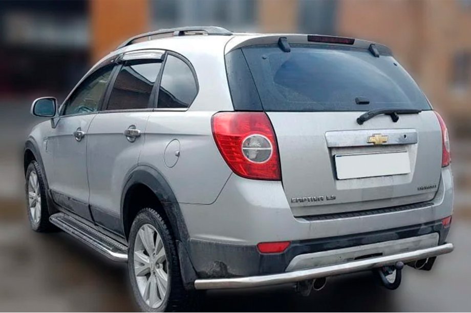 Chevrolet Captiva 2006-2019 рр. Задній захист AK005 (нерж) Фото 3