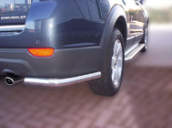 Chevrolet Captiva 2006-2019 рр. Задні куточки AK003 (2 шт., нерж) фото 1