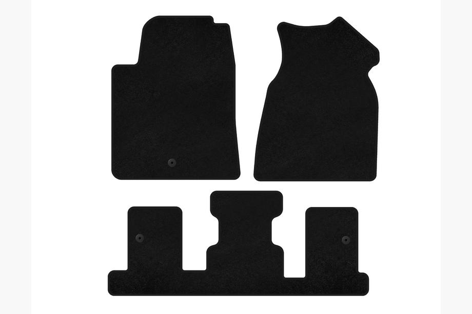 GMC Acadia 2006-2017 рр. Килимки текстильні Premium (1+3 ряд, 2013-2017, Чорний) Image