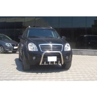 Кенгурятник QT006 (нерж) SsangYong Rexton I 2001-2017 рр. фото 2