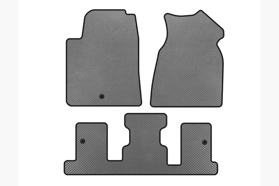 GMC Acadia 2006-2017 рр. Килимки EVA (1+3 ряд, 2013-2017, Сірий) Image