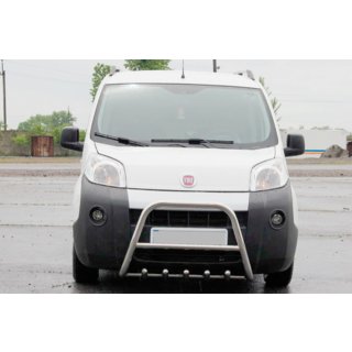 Кенгурятник WT006 (нерж) Fiat Fiorino/Qubo 2008-2024 рр. фото 1