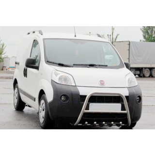 Кенгурятник WT006 (нерж) Fiat Fiorino/Qubo 2008-2024 рр. фото 2