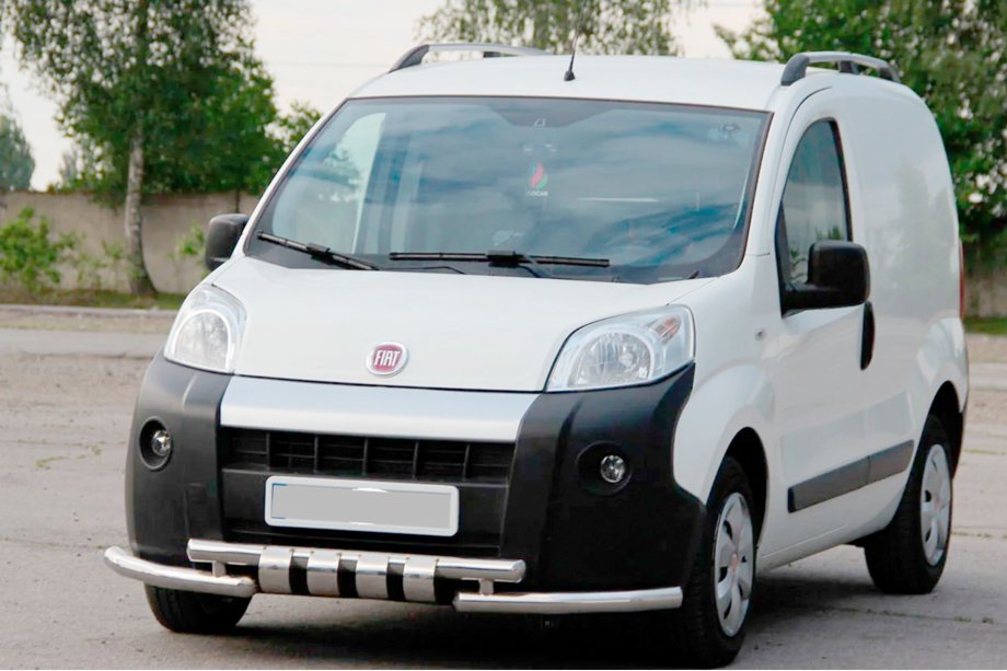 Fiat Fiorino/Qubo 2008-2024 рр. Передній захист Shark (нерж) Фото 3