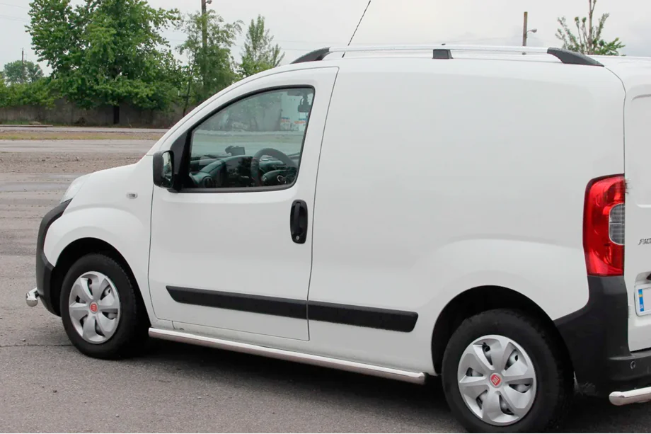 Peugeot Bipper 2008-2017 рр. Бічні труби Ø60 (2 шт., Нерж.) Image