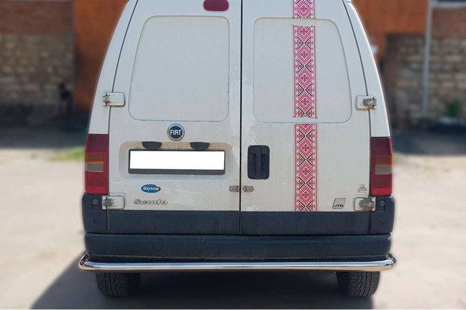 Fiat Scudo 1996-2007 рр. Задній захист AK005 (нерж) Фото 1