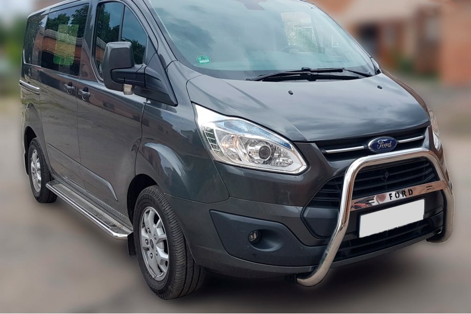 Ford Custom 2013-2022 рр. Кенгурятник WT006 F1-55 (нерж) Фото 1