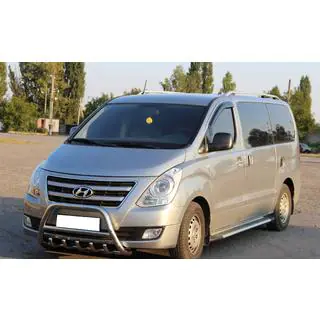 Кенгурятник WT003 (нерж) Hyundai H300, H1, Starex 2008-2020 рр. фото 2