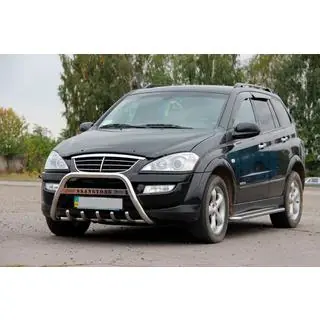 Кенгурятник WT004 (нерж) SsangYong Action 2005-2018 рр. фото 2
