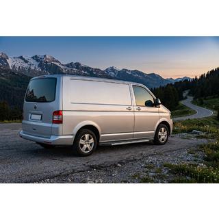 Бокові пороги Duru (2 шт., алюміній) Volkswagen T5 Caravelle 2004-2010 рр. фото 2