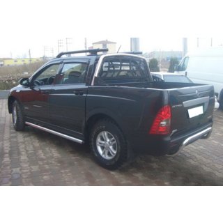 Бічні труби (2 шт., нерж) SsangYong Action 2005-2018 рр. фото 2