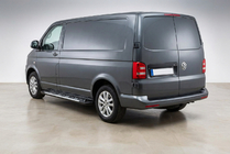 Volkswagen T5 2010-2015 рр. Бокові пороги Sunrise (2 шт., алюміній) фото 1