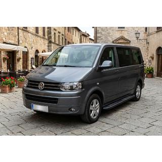 Бокові пороги Bosphorus Black (2 шт., Алюміній) Volkswagen T5 2010-2015 рр. фото 1