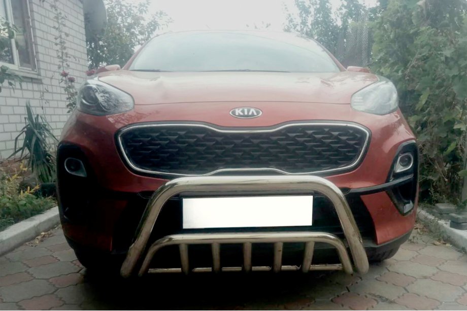 Kia Sportage 2015-2021 рр. Передня дуга WT002 (нерж.) Фото 1