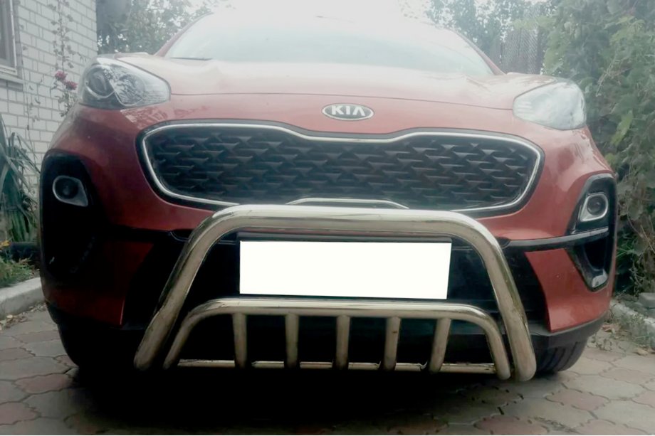 Kia Sportage 2015-2021 рр. Передня дуга WT002 (нерж.) Фото 2