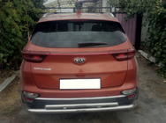 Kia Sportage 2015-2021 рр. Задній захист AK002-2 (нерж) фото 1