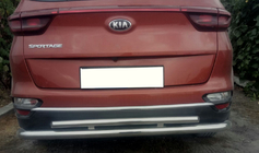 Kia Sportage 2015-2021 рр. Задній захист AK002-2 (нерж) фото 2