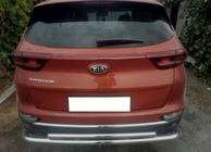 Kia Sportage 2015-2021 рр. Задній захист AK002-2 (нерж) фото 3