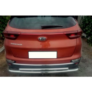 Задній захист AK002-2 (нерж) Kia Sportage 2015-2021 рр. фото 3