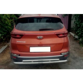 Задній захист AK002-2 (нерж) Kia Sportage 2015-2021 рр. фото 1