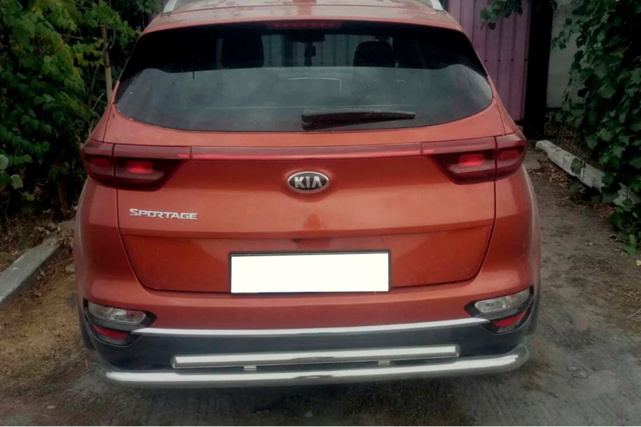 Kia Sportage 2015-2021 рр. Задній захист AK002-2 (нерж) Фото 1