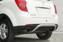 SsangYong Action 2005-2018 рр. Задній кенгурятник AK006 (нерж) фото 2