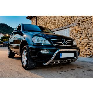 Кенгурятник WT004 (нерж.) Mercedes ML W163 1997-2005 рр. фото 1