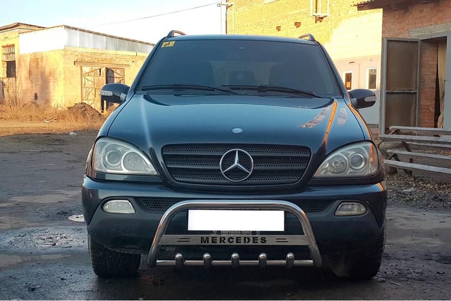Mercedes ML W163 1997-2005 рр. Кенгурятник WT004 (нерж.) Фото 2