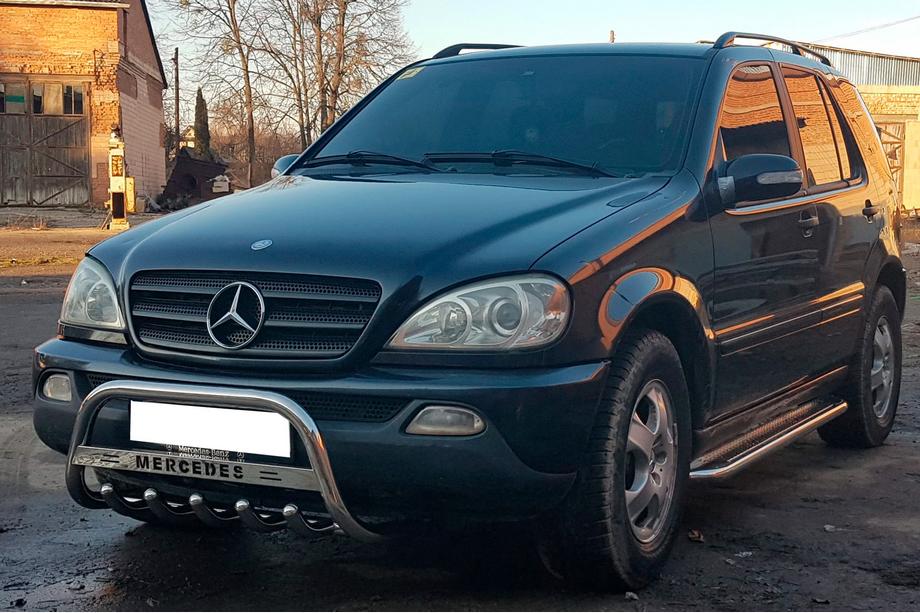 Mercedes ML W163 1997-2005 рр. Кенгурятник WT004 (нерж.) Фото 3