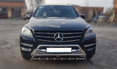 Mercedes GLE/ML class W166 2011-2018 рр. Кенгурятник WT003 (нерж.) фото 1